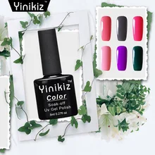 Yinikiz 8ml Primer Permanen Varnishes Glitter Colors UV Gel Nail Polish Esmaltes Long Lasting Fingernails Art Manicure Set