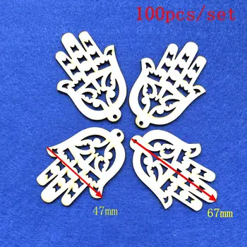 

100pcs Rustic Wood Wooden hand Wedding Table Scatter Decoration Crafts DIY Drop Shipping 47*67mm 20185212