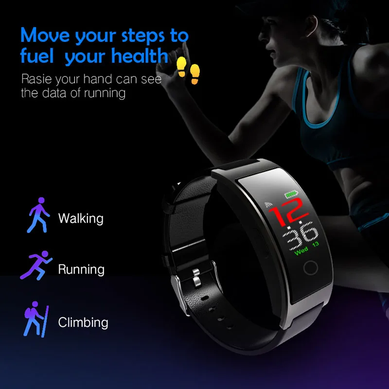 Greentiger цветной экран Смарт-браслет пульсометр кровяное давление браслет калорий шагомер спортивный браслет Android IOS