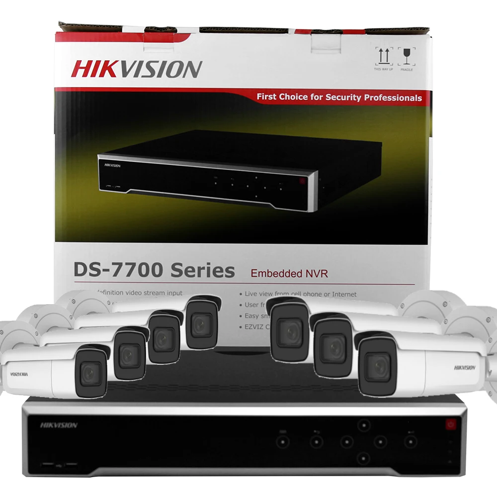Hikvision английская версия ds-7716ni-k4/16 P 16ch plug &amp play NVR с 7 шт. ds-2cd2685fwd-izs 8MP IP Камера