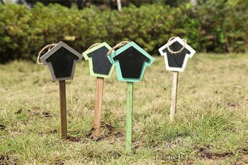 

D11xH25CM label chalkboard for vegetable Plant Tags garden House Shape Garden Tags Plant Markers SF-126