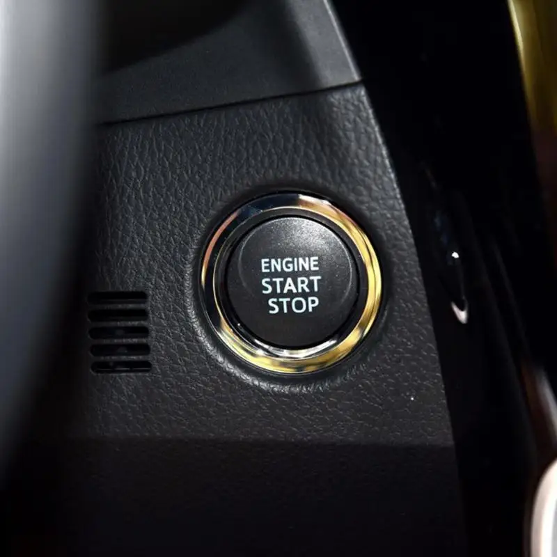 

VODOOL Aluminum Engine Start Stop Button Ignition Key Cover Trim for Corolla CHR RAV4 Yaris Auto Interior Decorative Accessories