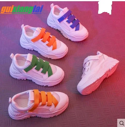 

Web celebrity white shoes for women spring 2019 new hook & loop platform shoes for women summer shoes