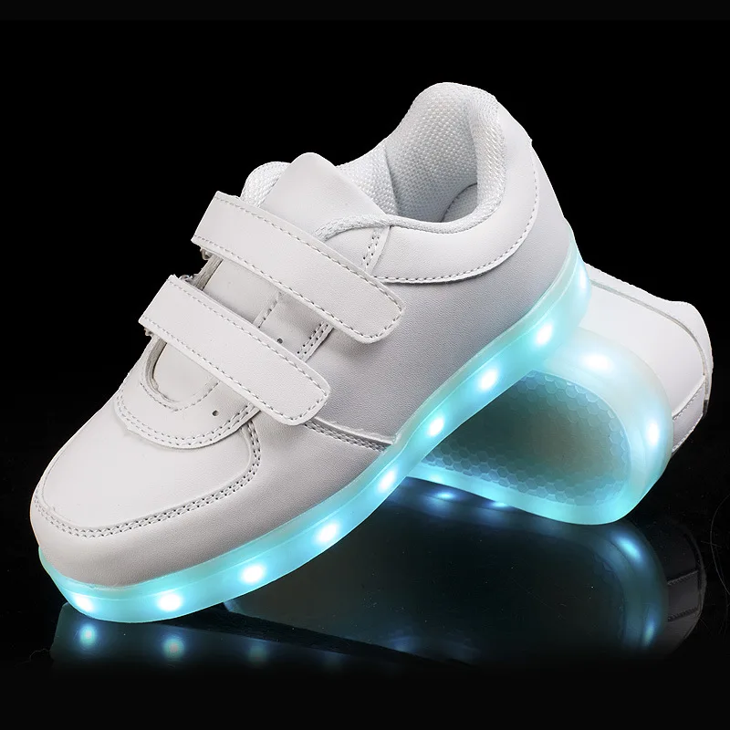 Акция Новый Золотой USB малыш светодиодный свет обувь для мальчиков и девочек