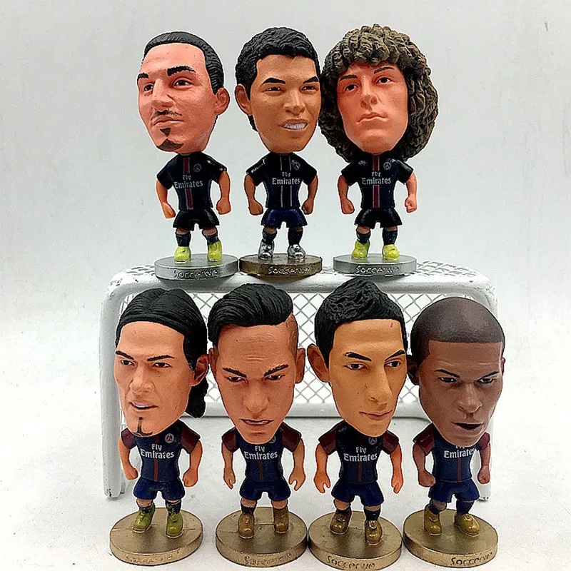 

Soccer Player Star Cavaney Di Maria Neymar 29# MBAPPE PSG-2018 2.5" Action Dolls Figurine Paris 2018