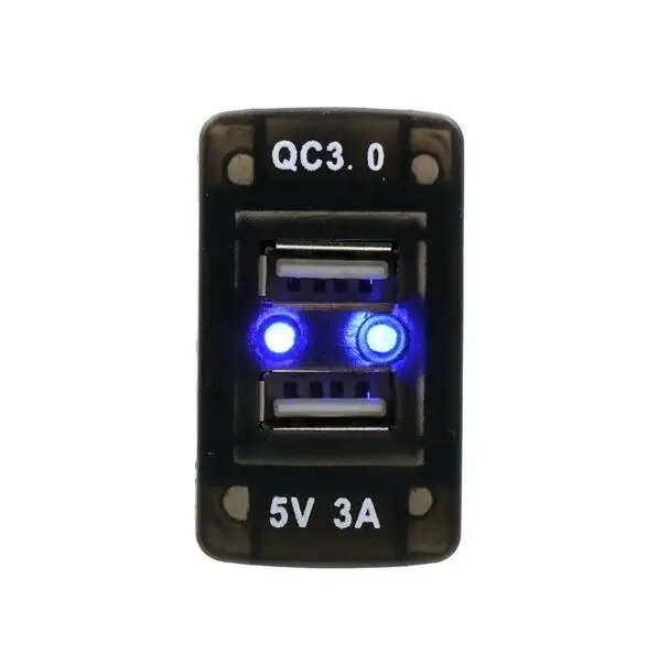 DC12V dual USB QC3.0 зарядное устройство Автомобильное гнездо адаптер Быстрая зарядка 5 в 3A/9 в 2A/12 В 1.5A для Nissan, Toyota, Honda, Mitsubishi