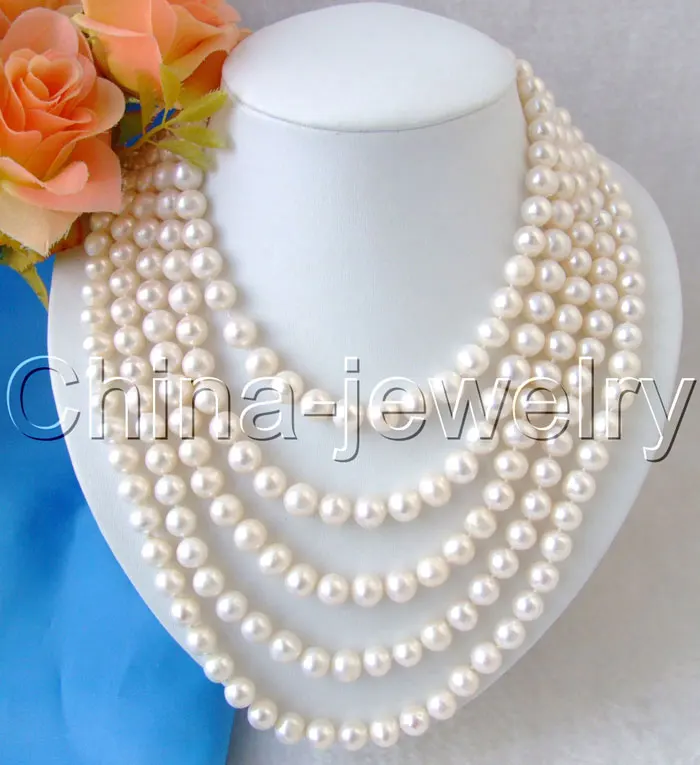 

Beautiful AAA 100" 10mm natural white round freshwater pearl necklace^^^@^Noble style Natural Fine jewe FREE SHIPPING