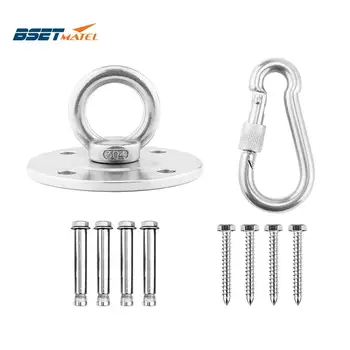 

2204 lbs Capacity Suspension Wall Ceiling Mount Bracket Gym Training Straps Yoga Swing Trapeze Chair Boxing Bag Equip