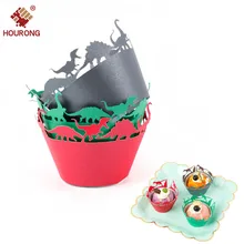 10 шт. полый десертный стол, чашка, трафарет для торта, бумажный стаканчик, детский день, динозавр, кружево, сковорода для кухни, выпечка тортов, инструмент