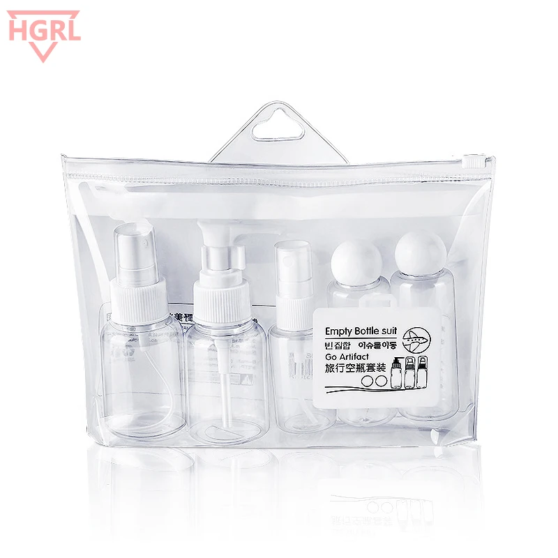 

Portable 5pcs Cosmetics Container Set Travel Cosmetic Bottle Storage Box Cosmetic Spray Bottle Points Jar Face Cream Box