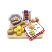 Good Quality New 1:12 Scale Dollhouse Miniature Kitchen Food Eggs Milk Bread Milk Bottles Board Play Toys for Doll Gifts raw milk quality