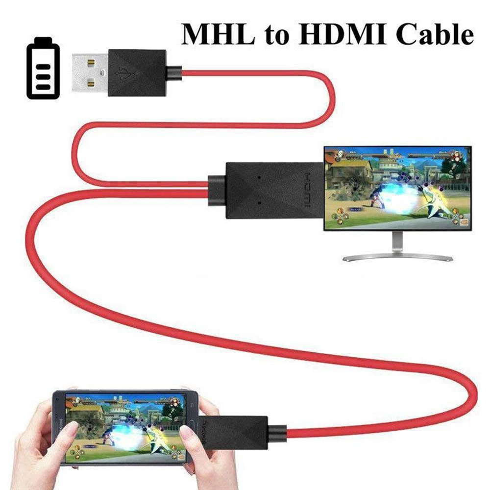 MHL Micro USB к HDMI 1080P HD ТВ кабель адаптер для samsung S3.S4. S5 NOTE2.NOTE3. NOTE411PIN горячая распродажа