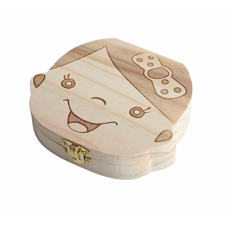 

Wood Baby Girl Boy Tooth Organizer Boxes Save Deciduous Teeth Storage Keepsakes Announcements Collecting Gift Creative