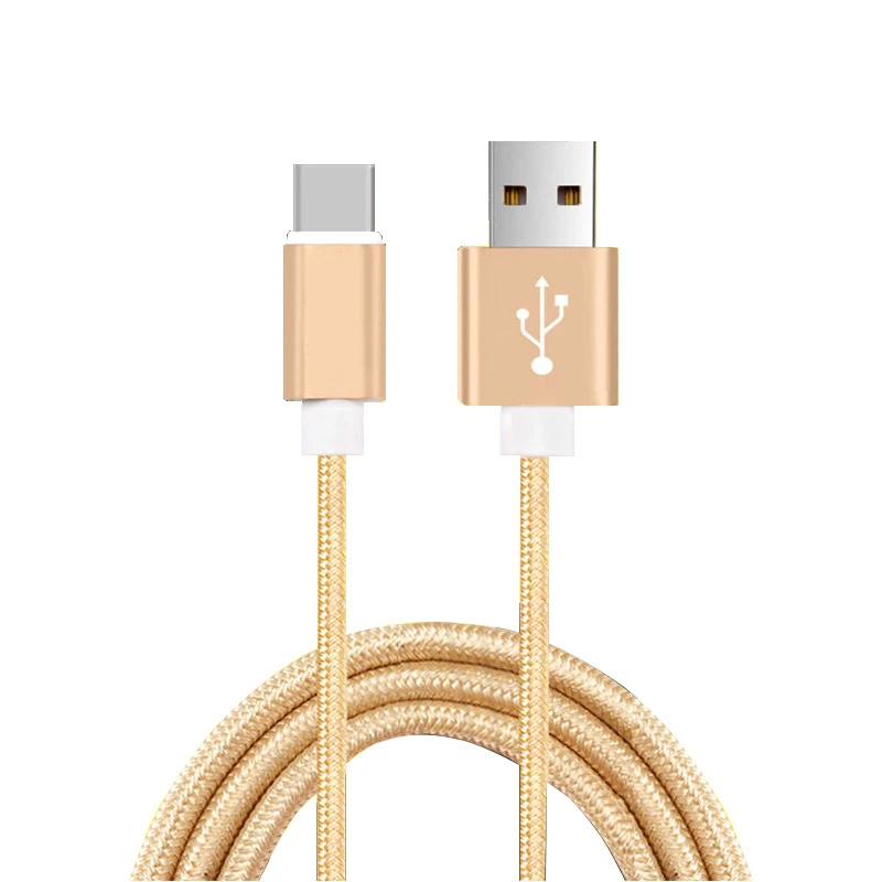 Кабель USB C type C 5A для Xiaomi Mi8 0,25 m type c нейлоновый плетеный шнур Быстрая зарядка кабель синхронизации данных Usb-c Kabel для huawei P20 Lite - Цвет: Gold