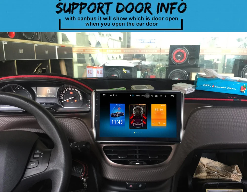 Cheap Dasaita 10.2" Multimedia Player Android 9.0 Car Bluetooth GPS Navigator Autoradio 1 din Navi for Peugeot 208 2008-2017 5