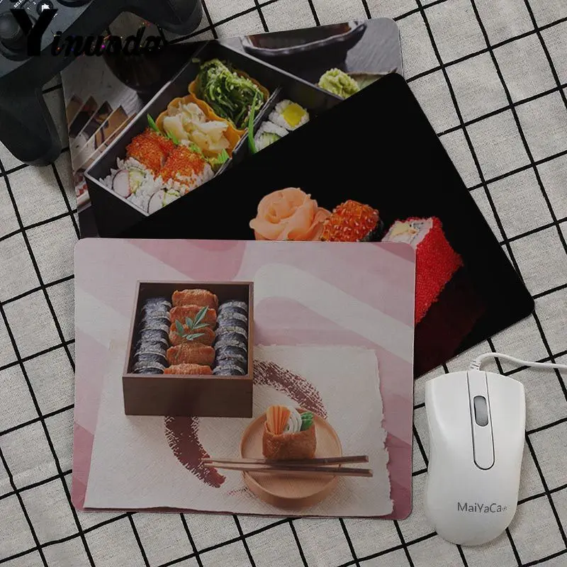 

Yinuoda Sushi Japan Yummy Food Gamer Speed Mice Retail Small Rubber Mousepad Keyboards Mat Durable PC Anti-slip Mouse Mat gaming