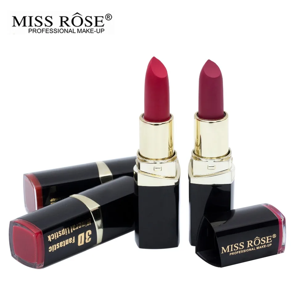 Miss rose 6 шт./компл. водостойкая матовая губная помада телесного цвета коричневого цвета batom бархат средства ухода за губами оттенок; пикантные туфли с красной помада матовых оттенков, красота, Длительное Действие, макияж