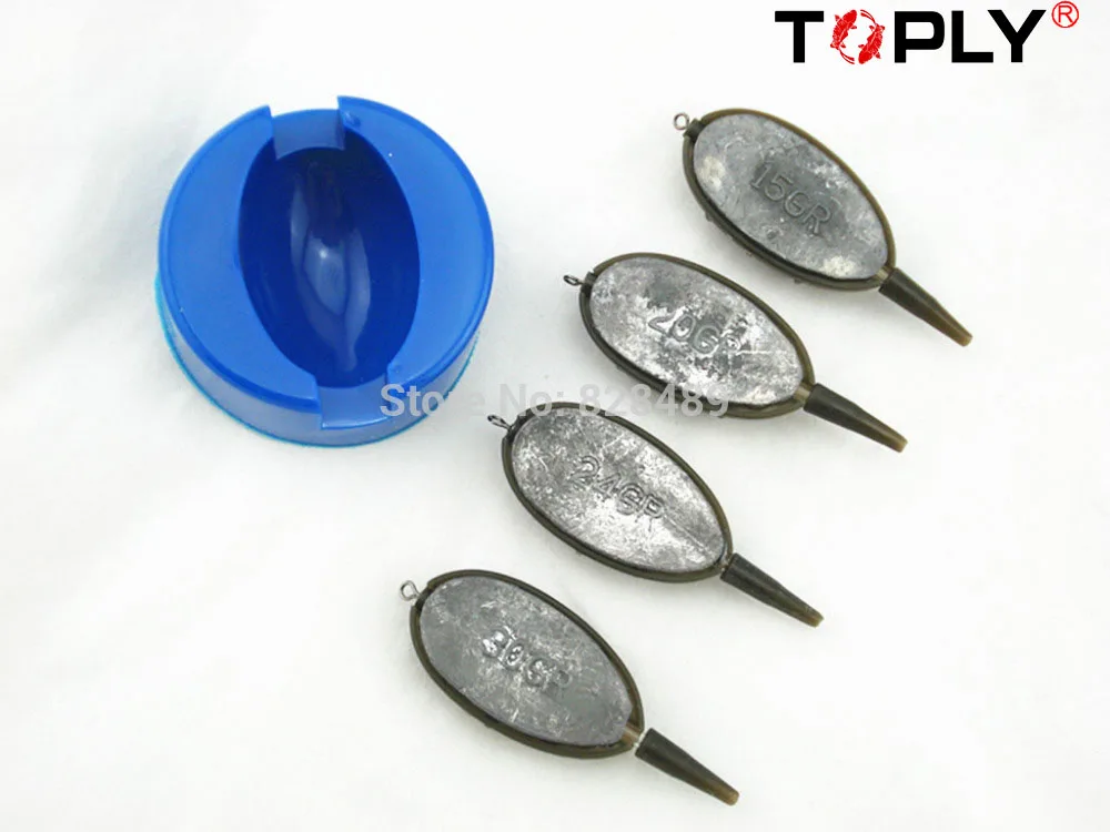 Weighted Method Feeders Flat In Line Set with Easy Release Bait Mould