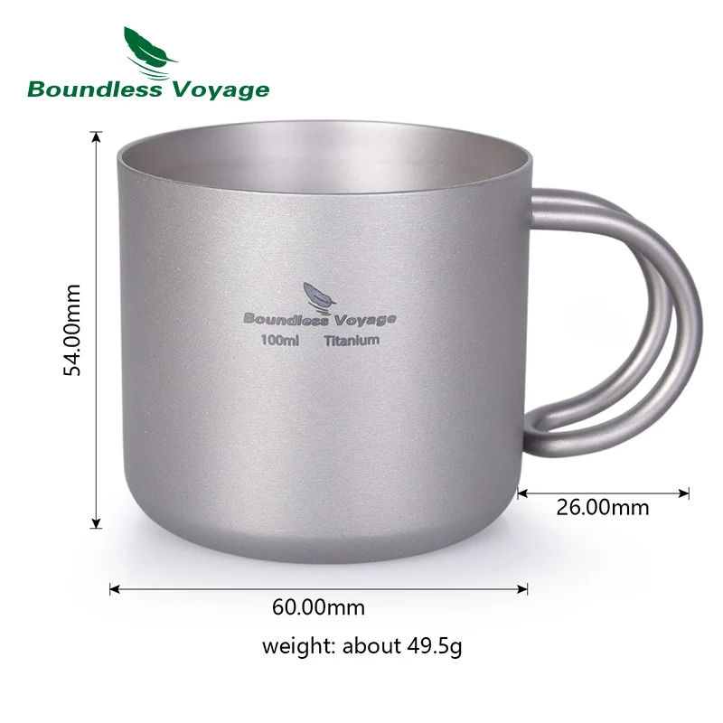 Sin límites viaje 100 ml de doble pared taza de agua interior al aire libre vino taza de café Camping Picnic diario Vasos