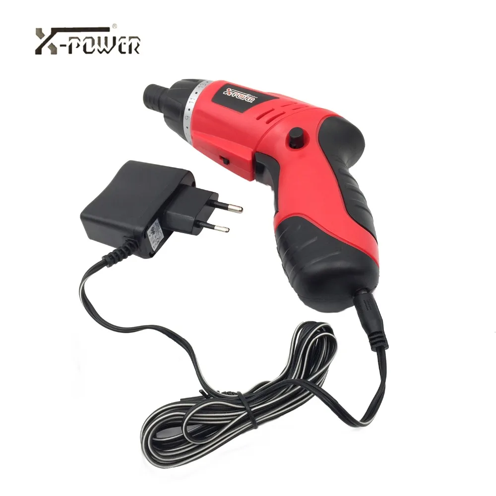 

X- POWER Battery Operated Cordless Electric Screwdriver Driver Bits Drill Home Useful Multi Hand Tool Flexible Bit Holder
