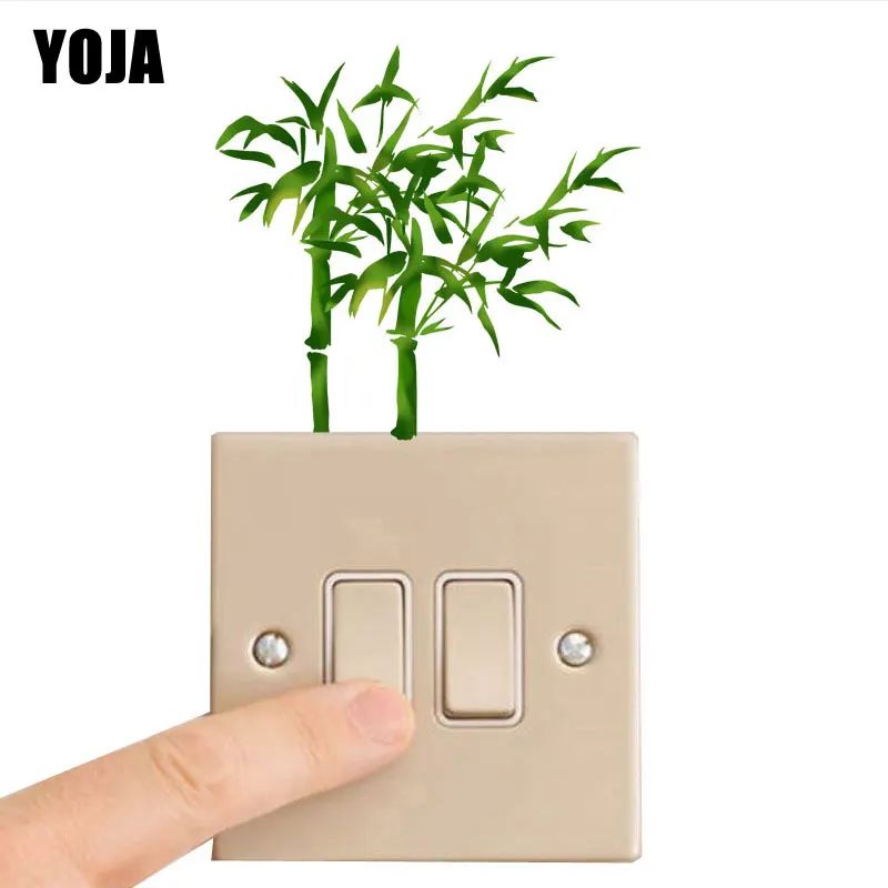 

YOJA Green Bamboo Living Room Bedroom Wall Switch Sticker Personalized Decor 8SS0728