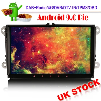 

9" Android 9.0 Autoradio Car Stereo Satnat DAB+Radio OPS Sat Nav GPS Bluetooth for VW PASSAT Bora JETTA Polo Tiguan EOS