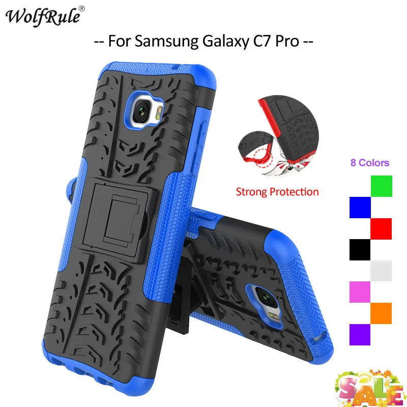 

For Cover Samsung Galaxy C7 Pro Case Armor Holder Phone Case For Samsung Galaxy C7 Pro Cover For Samsung C7 Pro C7010 5.7''