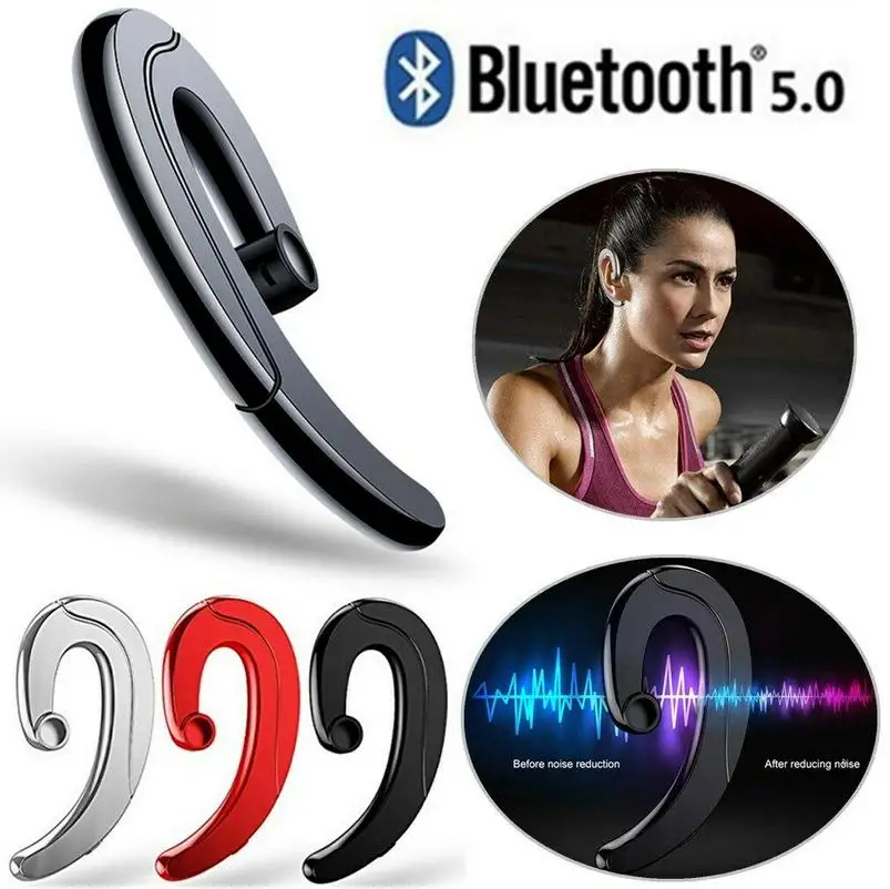 

Bone Conduction Bluetooth Headset Non Ear Plug Wireless Headphones