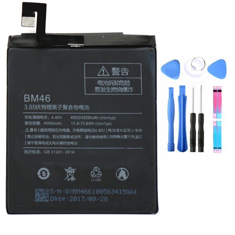 100%Original For Xiaomi BM46 Battery bm46 For Xiaomi Redmi Note 3 ...