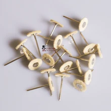 30 шт. щетки для полировки зубов 3 мм Мягкая Белая козья шерсть полировка чистящие колеса щетки боры для стоматологической лаборатории вращающиеся инструменты