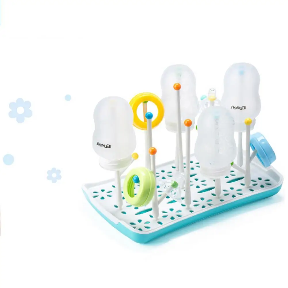 Бренд Enssu, сушилка для детских бутылок, Sippy Tots BPA-Drop, большая Подставка для бутылок и бутылочек, Прямая