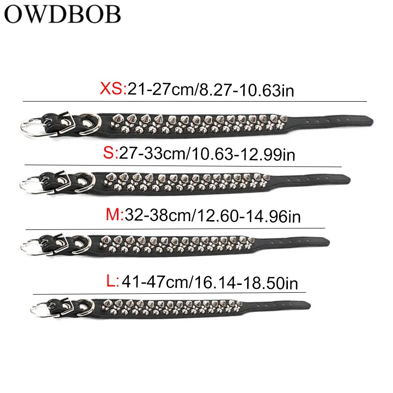 OWDBOB классный PU кожаный для собак Шипованный воротник круглая пуля гвоздь собачий ошейник ремень Щенок Собака Кошка воротники, ожерелье товары для домашних животных