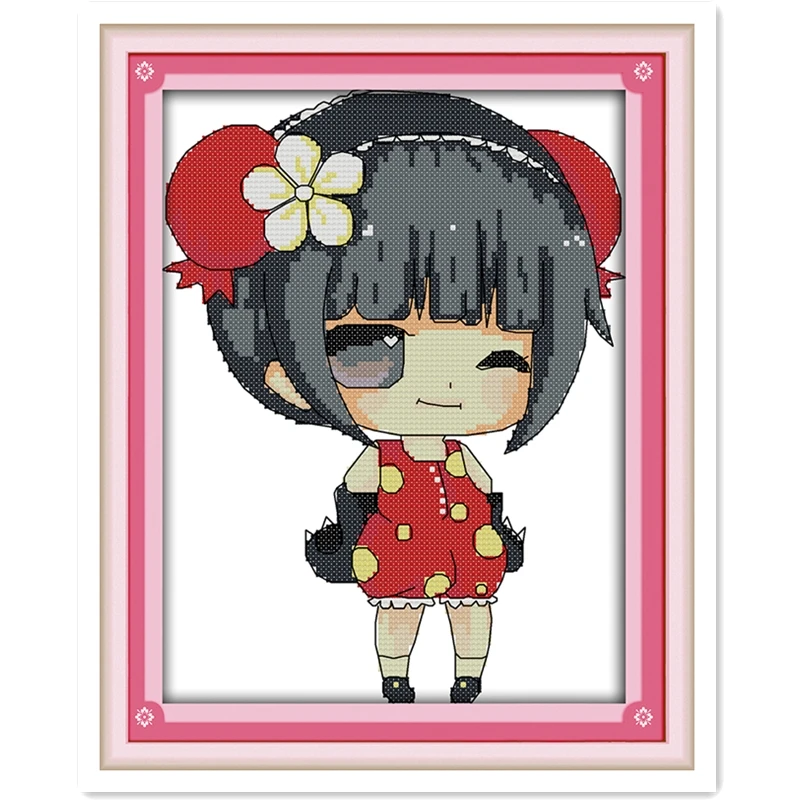 

The Boxing Girl Needlework Home decoration Chinese Counted Cross Stitch Pattern 11CT Printed On Canvas DMC Cross Stitch Fabric