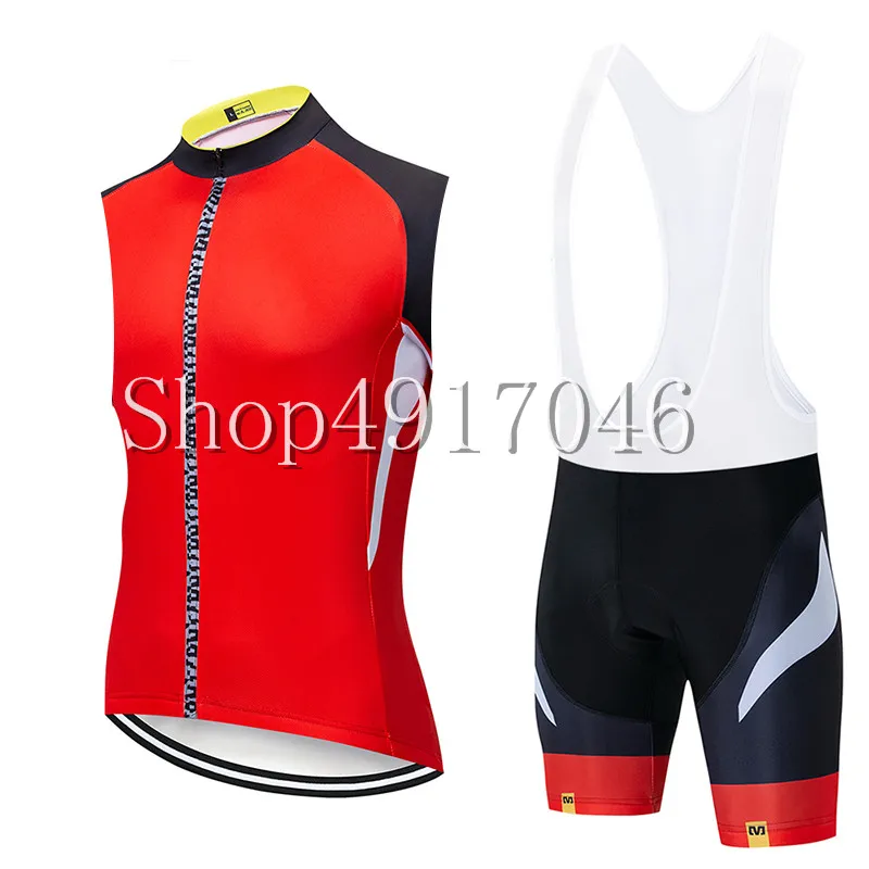 mavic Pro Team Лето без рукавов Велоспорт Джерси одежда Ropa Ciclismo мужской дышащий жилет для велосипедистов нагрудник шорты набор