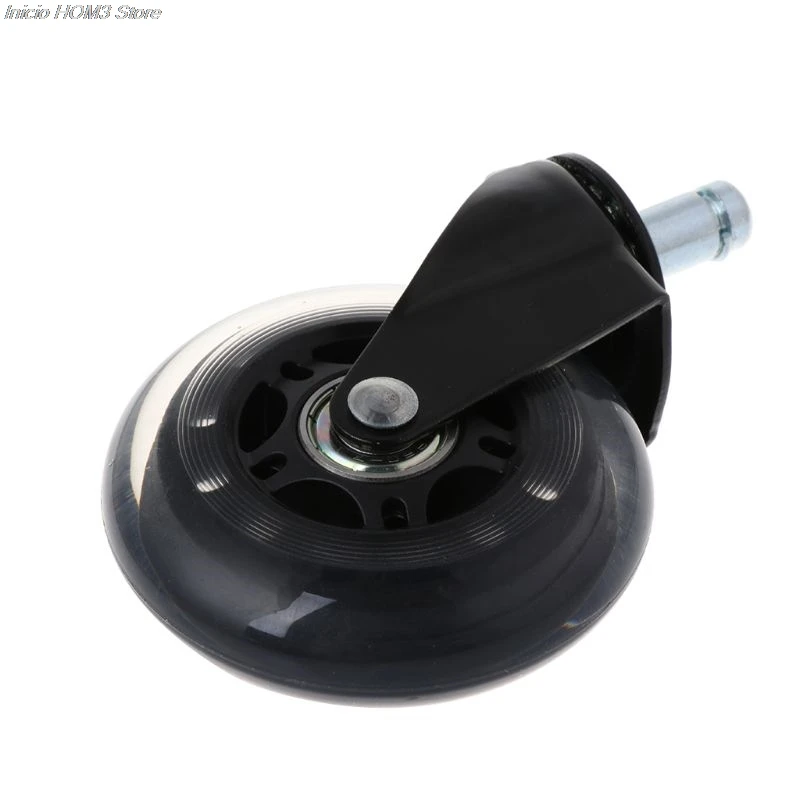 5Pcs 11x22mm Office Chair Wheels Wivel Rubber Caster Wheel Safe Rolling