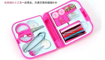 

100pcs Portable Travel Sewing Kits Box Needle Threads Scissor Thimble Home Tools