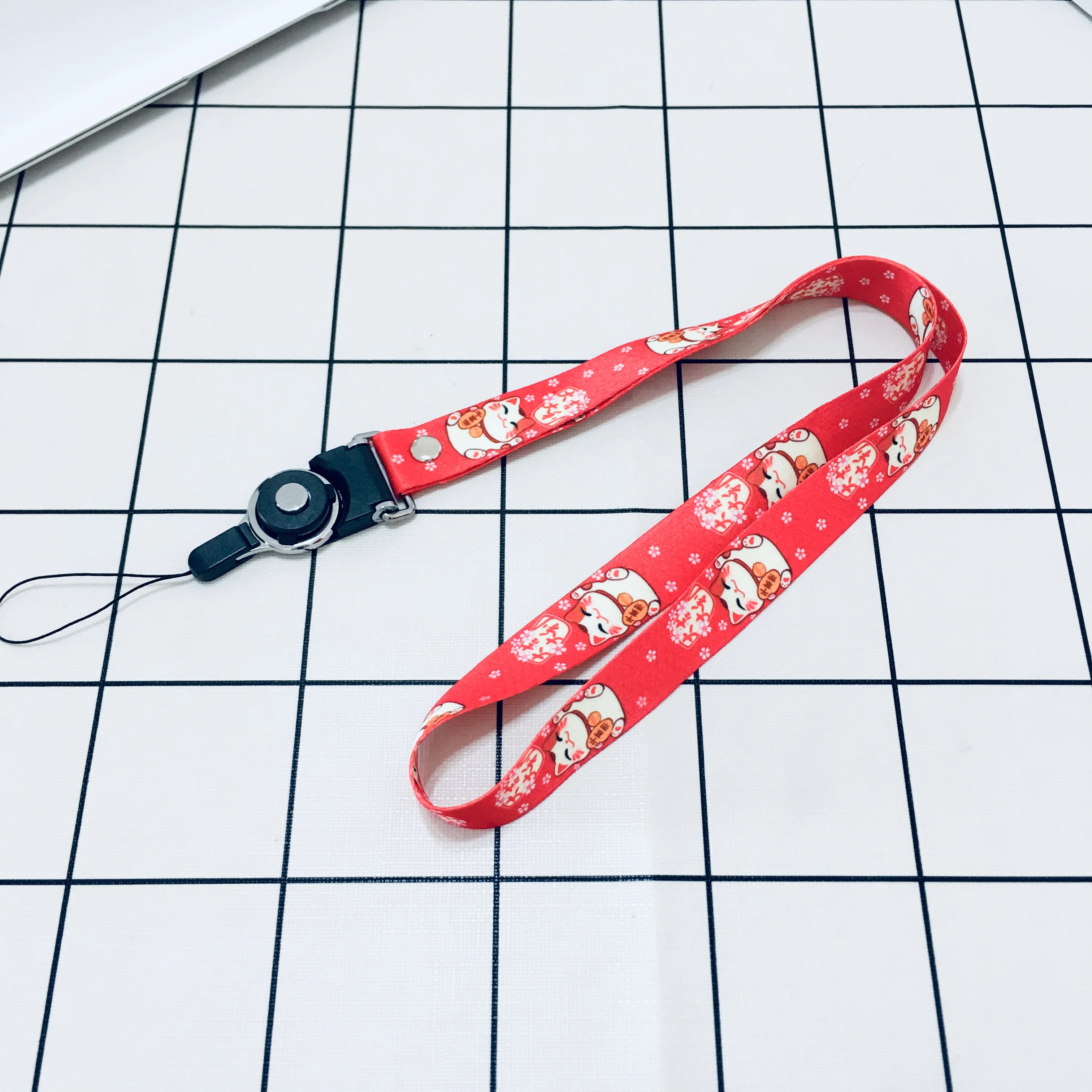 الكرتون لطيف القط/خنزير الحبل الرقبة حزام للمفاتيح ID بطاقة ل USB شارة حامل DIY هانغ حبل ل شريط لتعليق الهاتف المحمول المحمول