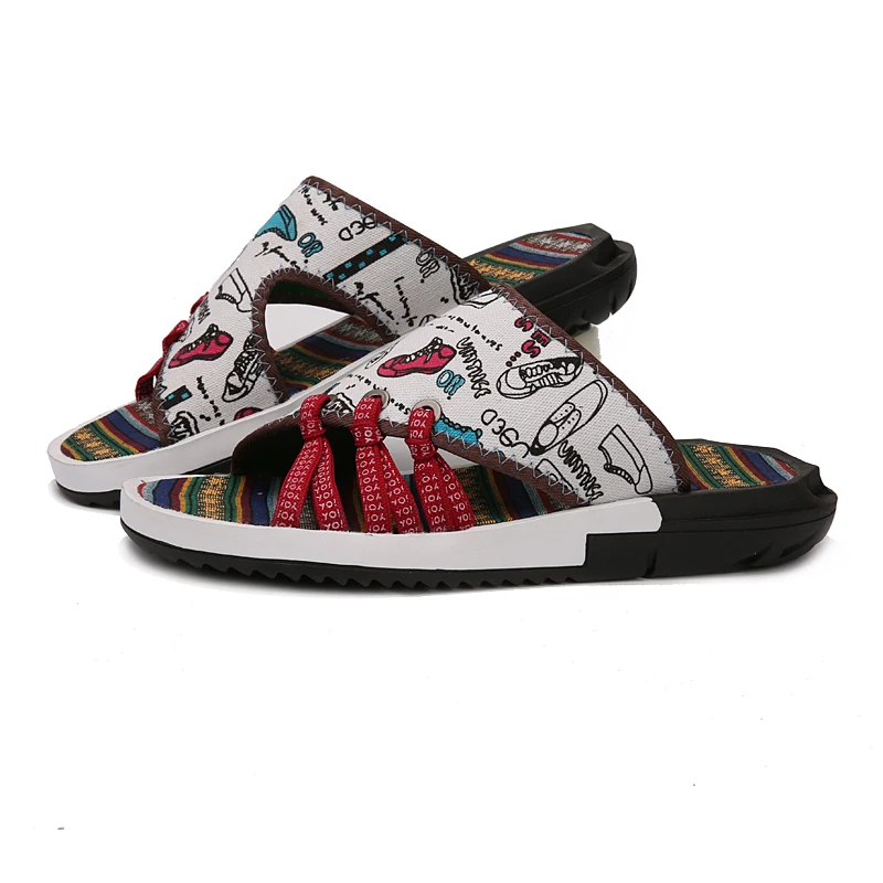 flower summer mixed colors men slippers desinger outdoor sandals camouflage casual shoes pants male leisure moccasins for men (47)