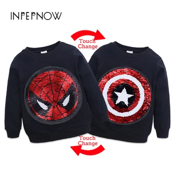 

INPEPNOW Spiderman Sweatshirt for Boy Hoodies Baby Girl Clothes Cartoon Print Kid Clothes Sweat Shirt Toddler Jackets WY-CZX16