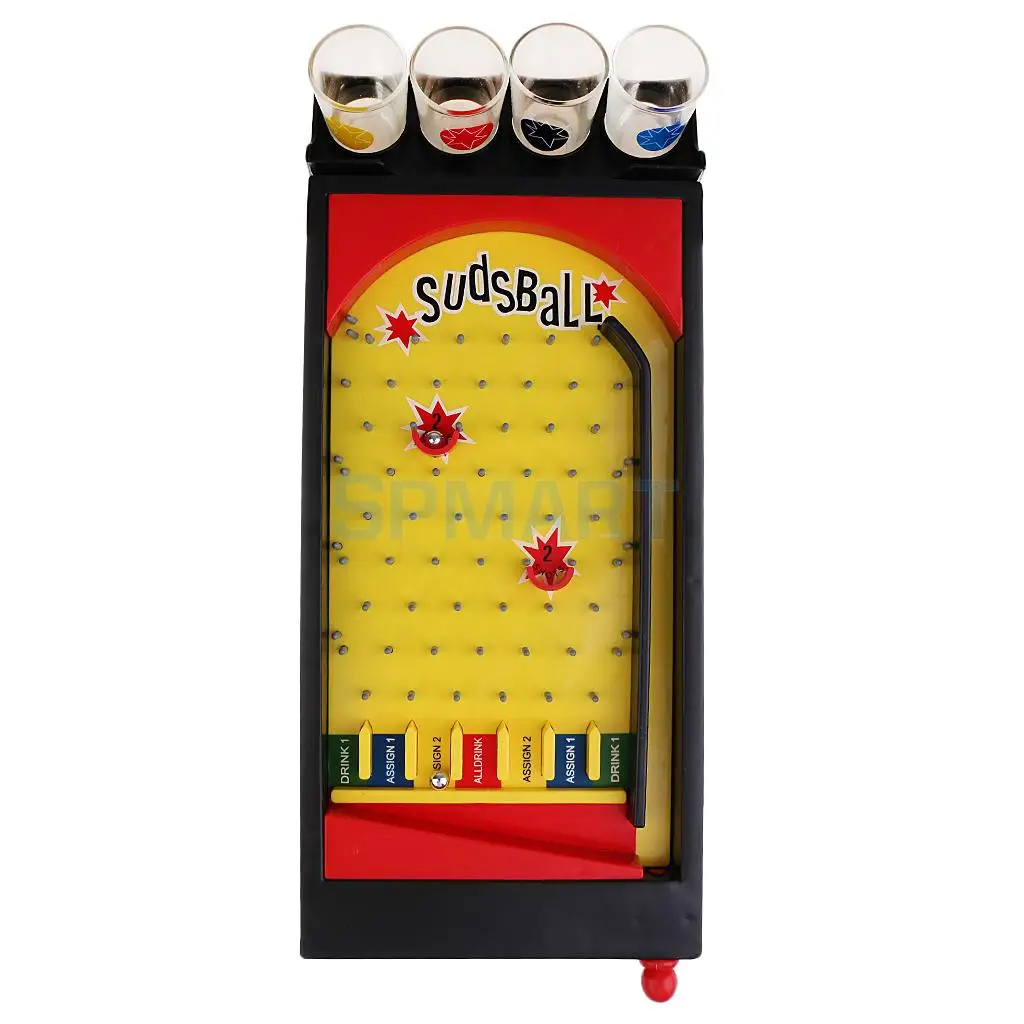 Sudsball Drinking Game Pinball Machine Set with Shot Glass Party Supplies Board Game Wine Games for Adult Drinking Game