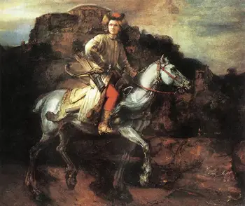 

100% handmade Oil Painting Reproduction on linen canvas,-the-polish-rider-1655. by Rembrandt Van Rijn,Handmade Oil Painting
