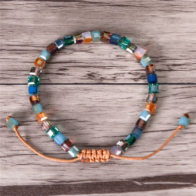 

Crystal Bead Friendship Bracelet Coloful Cristal Adjustable Bracelet Trendy Beaded Bracelet