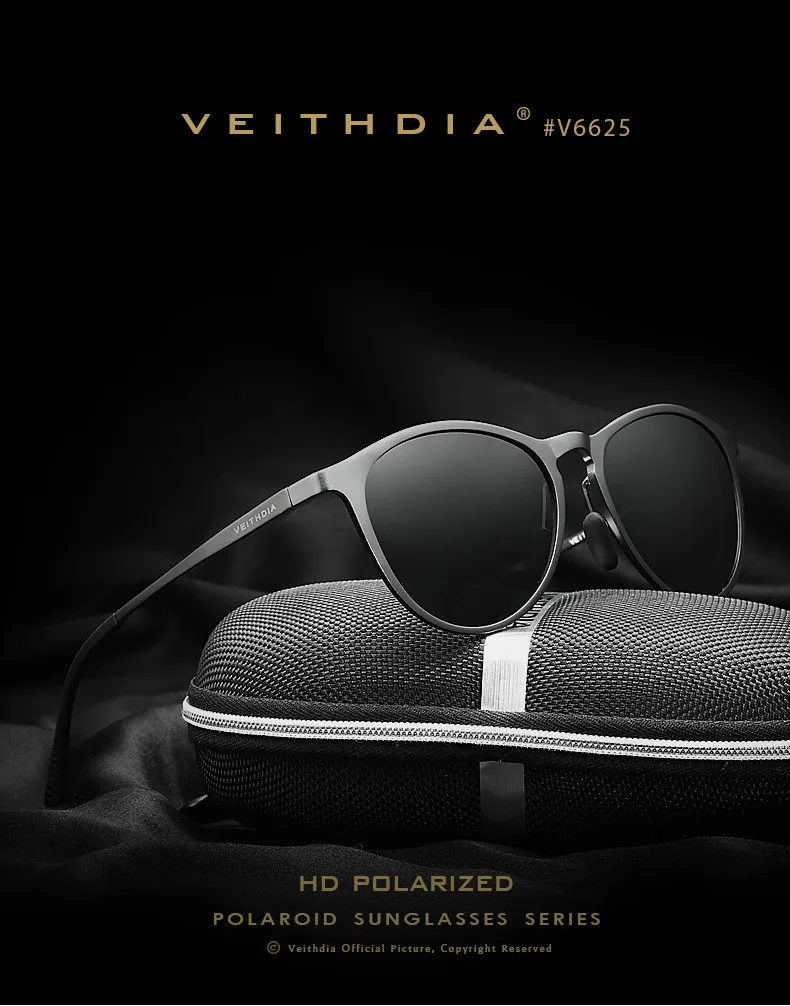 VEITHDIA Retro Men's Sunglasses Aluminum Sports Driving Eyewear 6625 -  Veithdia