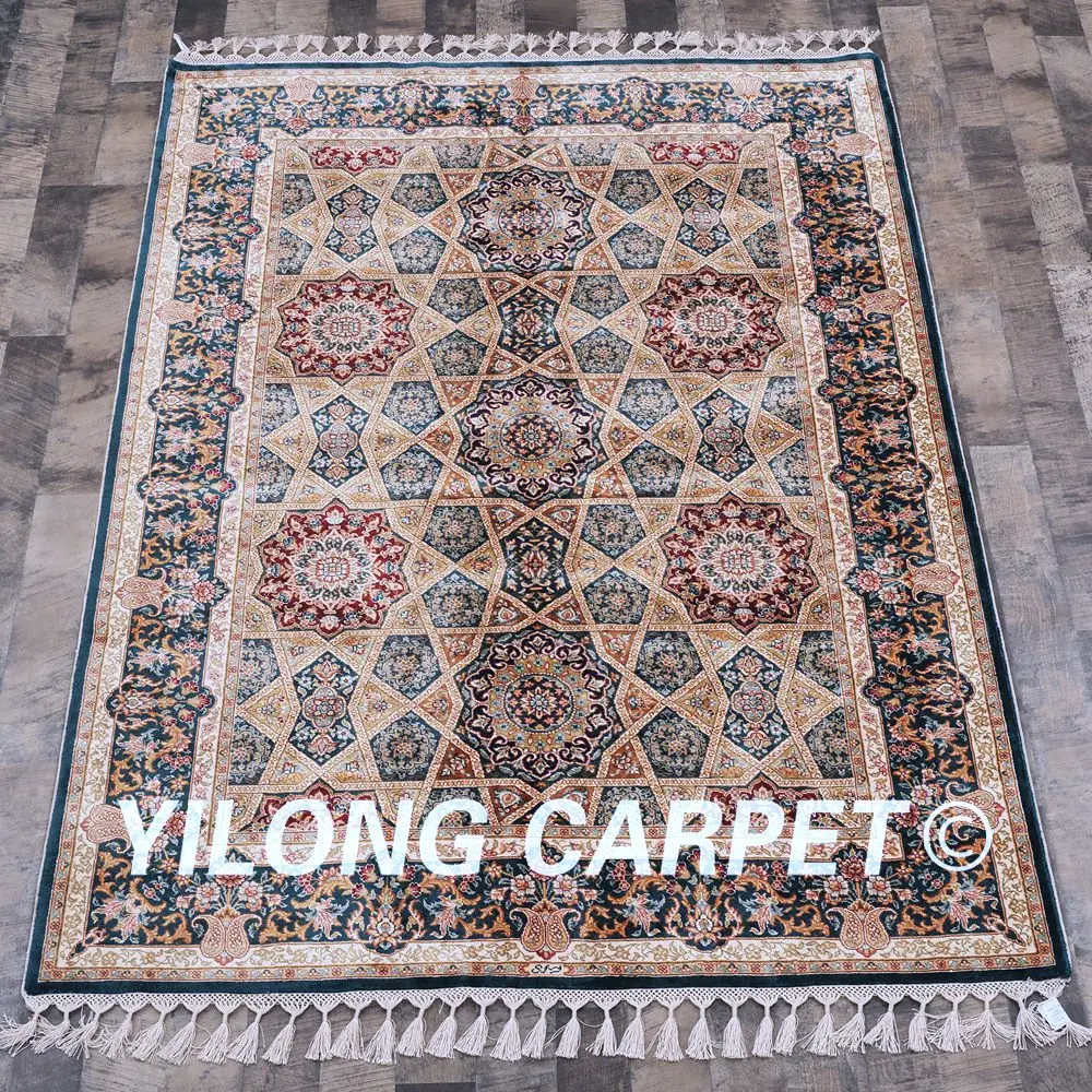 Yilong 4 6 'x 7' Классические двойные узлы Турция ручной УЗЕЛКОВЫЙ Шелковый