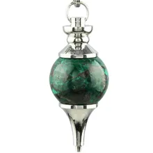 Sunyik-малахитовый камень целебный, для лозоходства камень «reiki» точка маятниковая бусина+ 6," L цепь