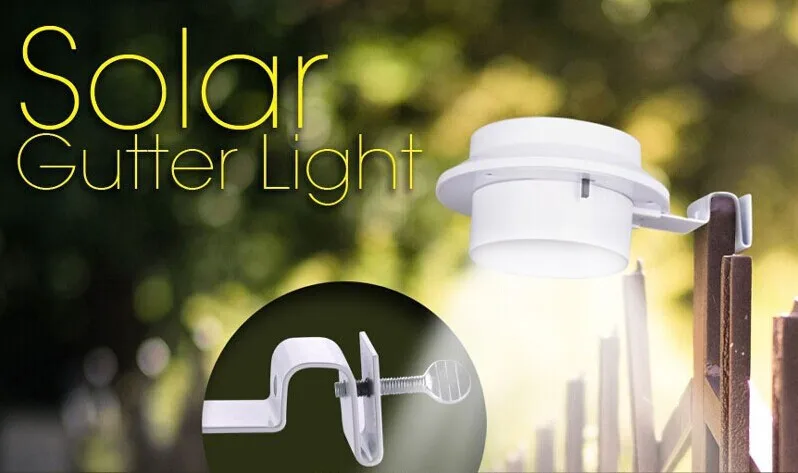 Outdoor Solar Powered 3 LED Wall Path Landscape Garden Fence Light Lamp Shop 8