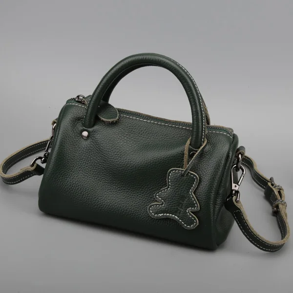 Trendy casual women leather handbags Premium Litchi pattern Hand bag Mini bag Simple Calfskin Shaped women Messenger bag