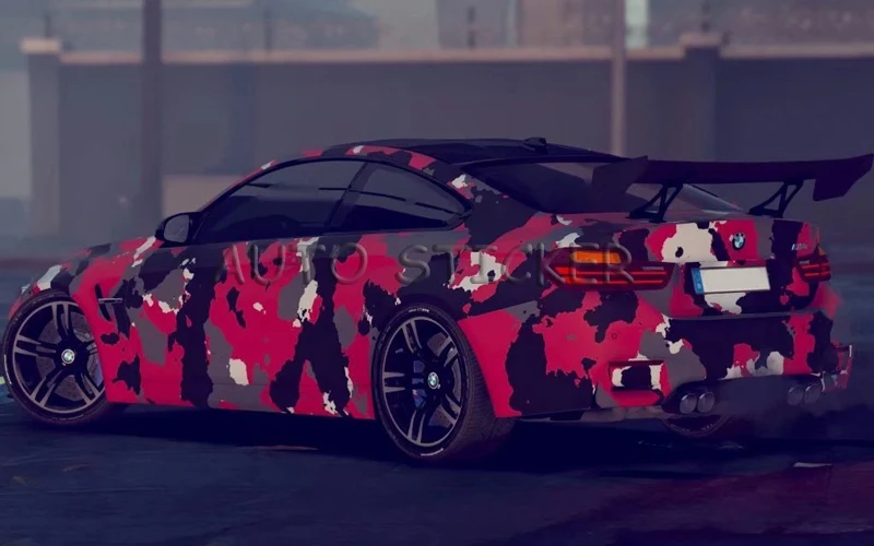 red gray black camouflage vinyl 33