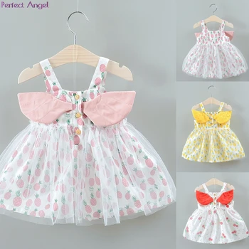 

Toddler Kid Baby Girl 3D Wing Fruit Print Tulle Party Princess Dress Clothing