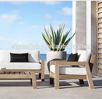 

New arrival elegant design all weather outdoor furniture luxury teak solid wood sofa for sale
